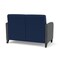 Lesro Siena 2 Seat Tandem Seating No Center Arm, Black, MD Ink Back, MD Ink Seat, RS Echo Panels SN2101 - alternate 3